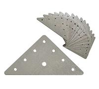 OMIDEAS 15 x Corner Bracket (80 x 80 x 1.5) Flat Triangular Wood Metal Galvanised Fixing Plate Brace Connector