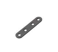 OMIDEAS 15 x Flat Joining Plates (76 x 16 x 2) Straight Mending Joining Fixing Repairing Flat Bracket Shelf Support Black Stainless Steel Connector