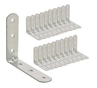 OMIDEAS 20 x Angle Bracket (50 x 50 x 16) 90 Degree L Shape Corner Brace Plate Wood Metal Connecting Fixing Joining Repair Support Galvanised Connector