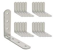 OMIDEAS 20 x Angle Bracket (60 x 60 x 16) 90 Degree L Shape Corner Brace Plate Wood Metal Connecting Fixing Joining Repair Support Galvanised Connector