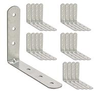OMIDEAS 20 x Angle Bracket (80 x 80 x 16) 90 Degree L Shape Corner Brace Plate Wood Metal Connecting Fixing Joining Repair Support Galvanised Connector