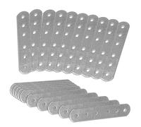 OMIdeas 20 x Connecting Plates (100 x 16 x 1.5) Straight Repair Joining Fixing Mending Flat Bracket Brace Shelf Support Metal Galvanised Connector