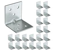 OMIDEAS 20 x Corner Brackets (30 x 30 x 30) Angle Reinforced Metal Braces Wood Timber Galvanised Steel Sheet Connecting Joining Fixing L Repair Connector