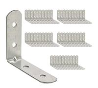OMIDEAS 50 x Angle Bracket (30 x 30 x 16) 90 Degree L Shape Corner Brace Plate Wood Metal Connecting Fixing Joining Repair Support Galvanised Connector
