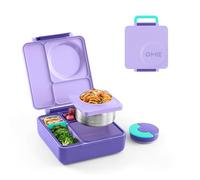 Omie 66FC08 OmieBox Kids Bento Lunch Box, Plastic, Purple Plum