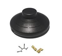 OMIGA 1 Pack Foot Switch for Floor Lamp Round Inline Foot Switc for 2 or 3 Core Lamp Switch Connection Cable Small Devices or Lamps (Black)