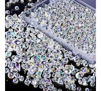 OMIGA 800 Pieces Faceted Glass Beads 4/6/8 mm Glass Beads for Threading Crystal Beads Glitter Beads Bracelet Beads Set for Crafts Jewellery Making DIY Bracelets Necklaces