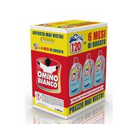Omino Bianco - Liquid Washing Machine, 120 Washes, Respects Colours and Fabrics, Fresh Scent with White Musk Essence, 2000 ml x 3 Packs