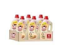 Omino Bianco - Liquid Washing Machine, 240 Washes, Respects Colours and Fabrics, Fresh Perfume with Heart of Marseille Essence, 2000 ml x 6 Packs