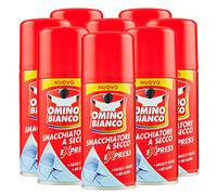 Omino Bianco - Specific Product for Intense Stain Removal, Expess Dry Spray, Immediate Action Without Streaks, 8 Bottles x 125 ml