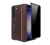 Omio for Galaxy Z Fold 8 Ultra Case with Privacy Screen Protector, Built-in Adjustable Stand & Magnetic Hinge Protection All-Inclusive Shockproof Protective Cover for Men Women Girls, Wine Red
