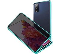 OMIREL Anti Peeping Case for Samsung Galaxy A54/A53 360 Degree Front and Back Privacy Tempered Glass Cover Privacy Screen Protector Metal Frame Phone Case,Green,For Samsung A53