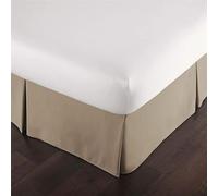 OMIREL Bed Skirt Ruffle Wrap Around Bed Skirts 14 Inch Drop Double Bed Base Cover Wrap Box Pleated Sheets Microfibre Soft Brushed Easy Care,Brown,150 * 200+35cm