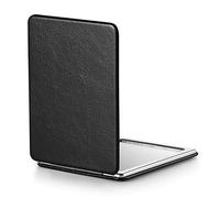 OMIRO Compact Mirror with 1x/3x Magnification, 2-Sided with PU Leather, Pocket Mirror for Wallet, Travel, Gift (Classic Black)