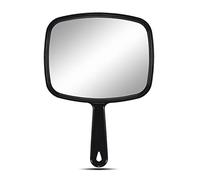 OMIRO Hand Mirror, All Black Handheld Mirror with Handle, Rectangle-Pack of 6, 16.8 x 23.6 cm