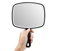 OMIRO Hand Mirror, Large Black Handheld Mirror with Handle,Square,L