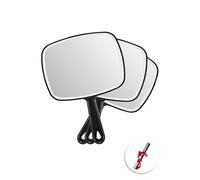 OMIRO Handheld Mirror, Black Handheld Mirror with Handle-L, 3 PCS, Ideal for Salon Hairdressers, Barbers, Daily Make Up and Dental Practices, 18.8 x 26.16 cm