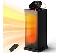 OMISOON Heater 2000W, ECO Electric Heater with 90°Oscillation, Thermostat, 24H Timer, Low Energy, LED Touch, Remote Control, 4 Modes, Overheating Protection, Auto Off, Fan Heater for home (QN12)