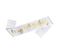 OMISS It's My 18th Birthday - White and Gold Sash - Be The Most Beautiful for Your Birthday (18th) …