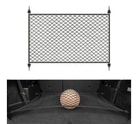 OMJMYY Car Boot Net Luggage Net 60x40cm Single-layer Extends to 120x80cm Car Cargo Net with 4 Hooks,Nylon Super Elastic Universal Cargo Net for Car for Car Vehicle Van Pickup SUV