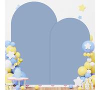 OMKSIH Dusty Blue Arch Cover Set of 2 Wedding Arch Stand Covers 7.2FT 6FT Spandex Balloon Arch Covers Stretchy Chiara Arch Stands Cover for Birthday Party Bridal Baby Shower Decoration