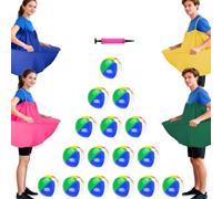 OMKSIH Granny Pants Yard Game Granny Pants Game with Strap Giant Yard Pant Toss Game Outdoor Party Game Granny Pants Outdoor Game with Bouncy Balls and Pump for Family Reunion Day Backyard Gatherings