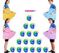 OMKSIH Granny Pants Yard Game Granny Pants Game with Strap Giant Yard Pant Toss Game Outdoor Party Game Granny Pants Outdoor Game with Bouncy Balls and Pump for Family Reunion Day Backyard Gatherings