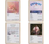 omle Melanie Martinez Signed Limited Posters Music Album Cover Posters Canvas Wall Art HD Prints Room Aesthetic Pictures Set of 4 for Music Classroom Girls Bedroom Wall Decor Art 8x12 inch Unframed