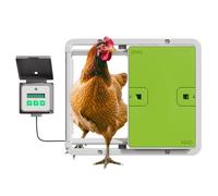 Omlet Automatic Chicken Coop Door Opener Operated by Light Sensor or Timer | Easy to Install, No Maintenance Required | Improves Coop Security and Insulation | Built-in Safety Sensors | Green