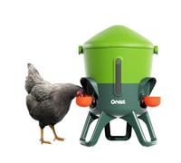 Omlet Insulated Chicken Drinker, 5.5 litres | Stay-Clean Automatic Water Dispenser for Chickens | BPA-Free | Anti-Roost Domed Lid | Includes 5 Cups & Nipples | Eglu Green