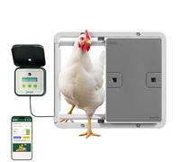 Omlet Smart Automatic Chicken Coop Door | Wi-Fi Enabled | Programmable with App or Control Panel | Operated by Light Sensor or Timer | Mains or Battery Powered | Safety Sensors | Easy to Install Grey