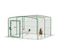 Omlet Walk in Chicken Run | Strong, Spacious and Secure Outdoor Poultry Enclosure | Easy to Assemble All-Round Heavy Duty Steel | Unique Anti-Tunnel Skirt | Low-Rise 2x2x1