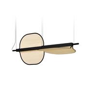 Omma 2 Leaves Pendant Light with 2 Elements LZF Lamps Natural white/black - LZF OM S2 BK LED DIMBT 23