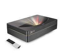 OMMC 4K UHD Laser TV Home Theatre Projector | Bright 2500 ANSI Lumens | Ultra Short Throw | Built-in Integrated SoundBar | Smart Android System| 3G RAM+64G Storage