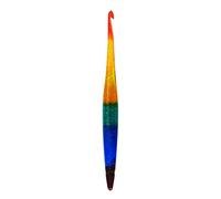 OMMI CROCHET Ommi Crochet Hook with Ergonomic Handle | Handmade 17cm Crochet Hook | Crochet Hook - Finished Artful Yarn on | The Perfect Gift! (Rainbow, 4mm)