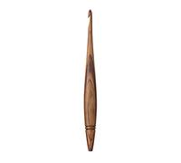 Ommi Ergonomic Handle Crochet Hooks | Handcrafted 17.78 cms Teak Wood Crochet Hook | Knitting Needle, Craft Yarn Weave | Best Gift! (Teak, 5 mm)
