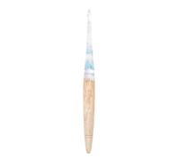 Ommi Ergonomic Handle Crochet Hooks | Handcrafted 6.7’’ Mango Wood Crochet Hook | Knitting Needle, Craft Yarn Weave | Best Gift! (Blue & Wood, 5 mm)