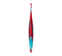 Ommi Ergonomic Handle Crochet Hooks | Handcrafted 7’’ Crochet Hook | Knitting Needle, Craft Yarn Weave | Best Gift! (Red & Blue) (4 mm)