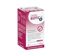 Omni BiOTiC 6 | The Daily Companion for a Good Stomach Feeling | Suitable for Every Day and All Ages | 30 portions (60 g) | 6 Bacterial strains | Powder | with Inulin | Vegan | Gluten Free