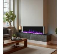 Omni-Burn 106X50X17.64Cm Three Side Electric Fireplace With 13 Flame Fuel Colors And 5 Brightness Speeds