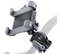 Omni Mount Bike Phone Mount by Delta Cycle - Pivoting Bicycle Phone Holder for Custom Device View On Any Style Handlebar & Fits Any Phone or iPhone - Tool-Free Installation - Locking Cam Levers