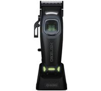 OMNI THEORY Obelisk Hair Clipper - High Torque Brushless Motor 180+ Min Runtime 3000mAh 5-Click Lever DLC Fade Blade Dual Speed LED Light 6 Guards - Professional Barber Clipper