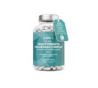 OMNIA High Strength Magnesium Complex - 8-in-1 Magnesium Glycinate, Citrate, Malate & Oxide with L-Theanine, Vitamin D3, B6 & Black Pepper -120 Vegan Capsules