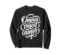Omnia Vincit Amor Latin Script Love Quote Sweatshirt