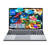 Omnica 2025 Laptop, 15.6" Laptop Computer with N5095 Quad-Core up to 2.9GHz, Portable Laptop with Backlit Keyboard, Fingerprint, FHD 1920 * 1200, WiFi5, BT4.2, Win 11 Pro (16GB+1TB ROM Laptop)