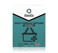 OmniCo Multi Vitamin Topical Patches - 30 Pack, Water Resistant Vitamin Patches with 27 Essential Vitamins & Minerals, with B12, Iron & Essential Minerals, Transdermal VIT Patches - 7 Month Supply