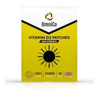 OmniCo Vitamin D3 Patches - 5500IU - High Strength - 30 Patches, Transdermal Vitamin Patch, Vegan & Vegetarian Vitamin D3 Patch, Vitamin D Patch with Calcium & K2, Vitamin D Topical Patch for Wellness