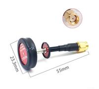 Omnidirectional 5 8GHz 5dBi 50W Circular Polarized FPV Flat Panel Pagoda Antenna with LHCP RHCP RP Connector for UAV and Wireless Transmission (black 55CM pin)