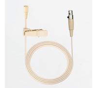 Omnidirectional Lavalier Lapel Microphone, Compatible with Shure Wireless Bodypack Transmitter, Mini XLR 4 Pin TA4F, Beige 1.2m Cable Condenser Mic