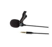 Omnidirectional Lavalier Mic with Cable for Mobile Phone PC Clear Audio Recording Microphone for Interviews Video Webcast Lightweight Black Design